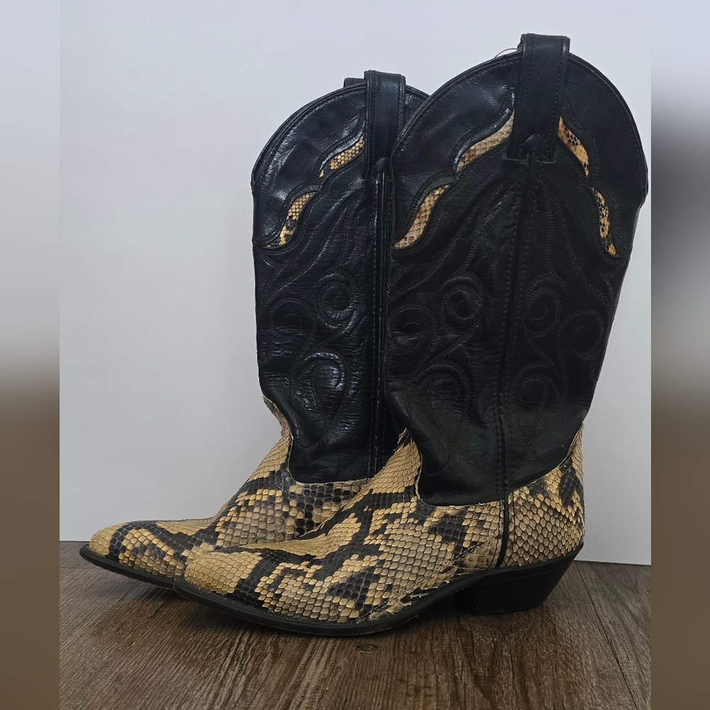 Snakeskin Cowgirl Boots Vintage Cowboy